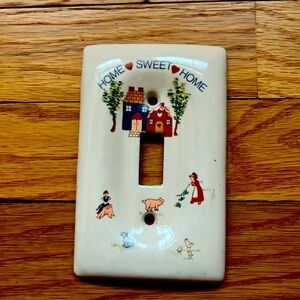 SOLD! Vintage “Home Sweet Home” Light Switch Cover
